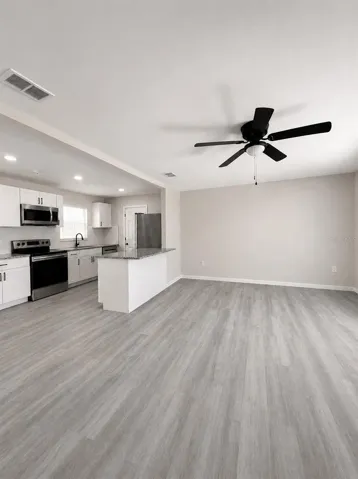 Kitchen Living Room Combo from Hall