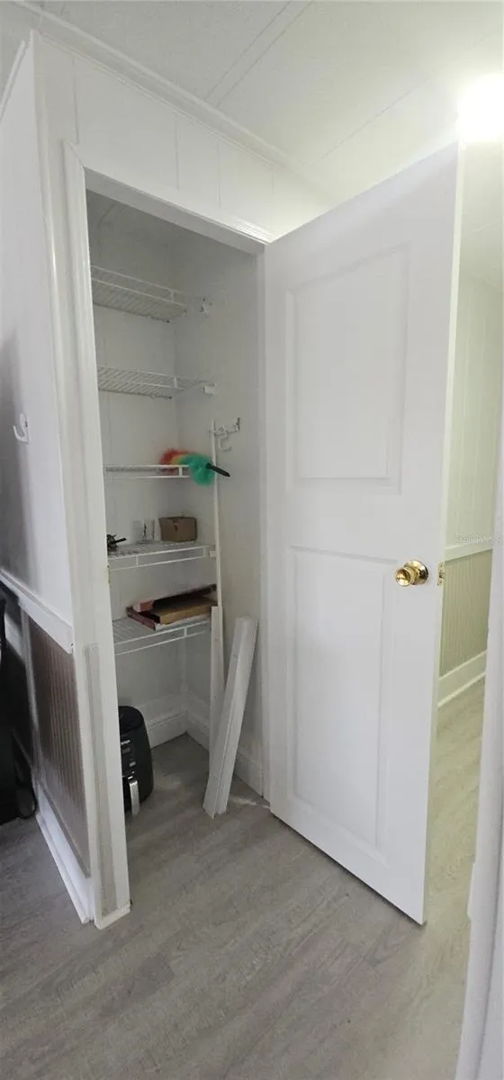 Additional storage space in the hallway area.