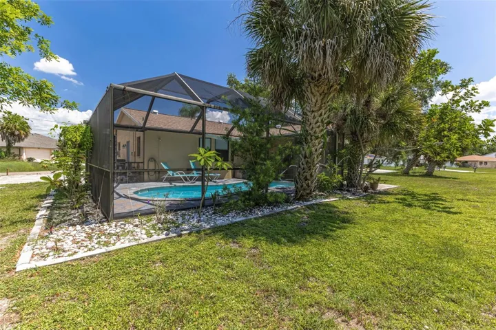 Private Pool within Cage from Back Yard