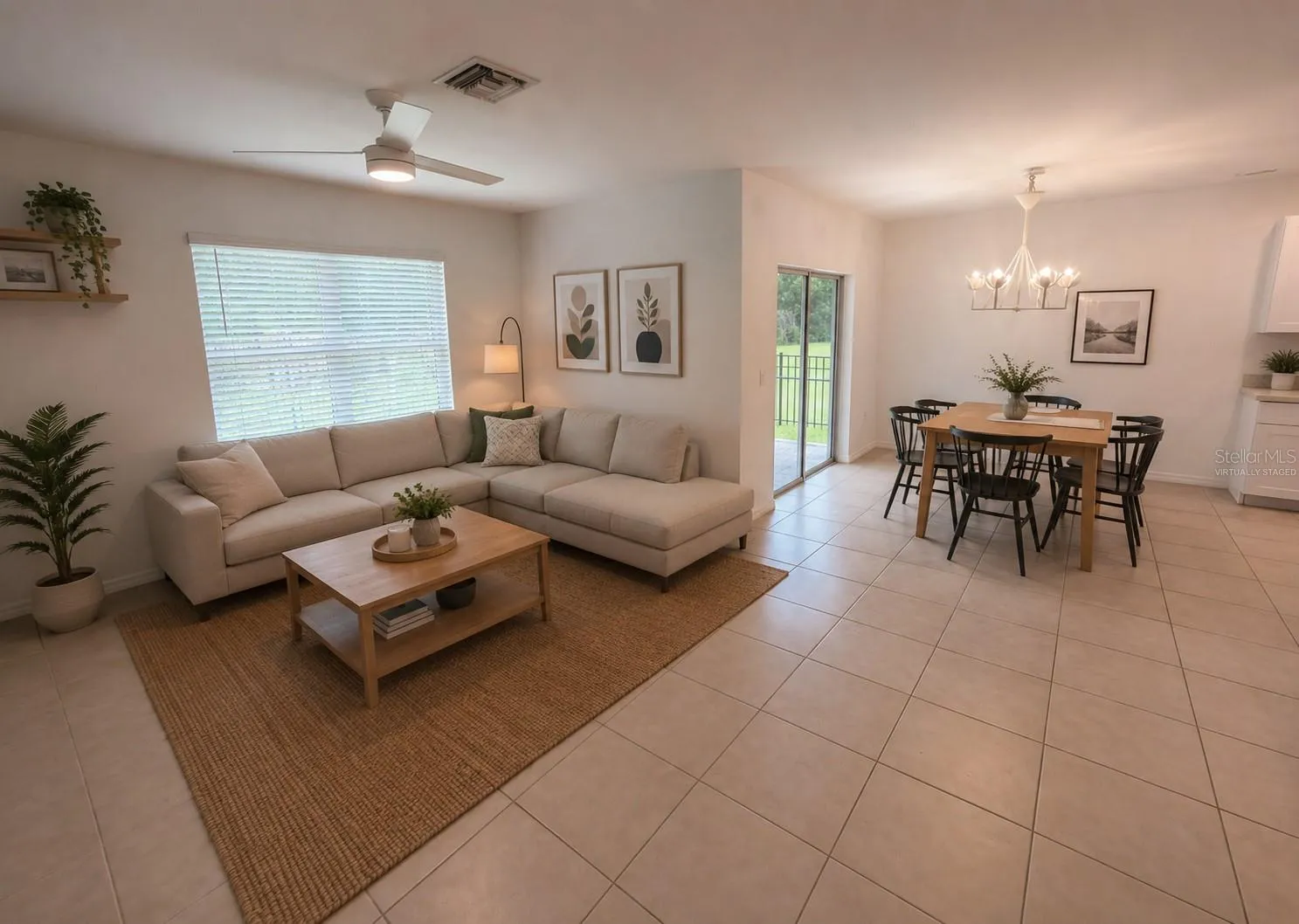 Virtually Staged Living Room