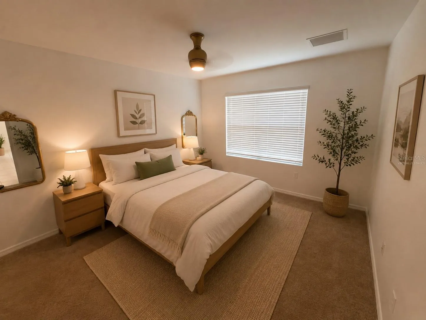 Virtually Staged master bedroom