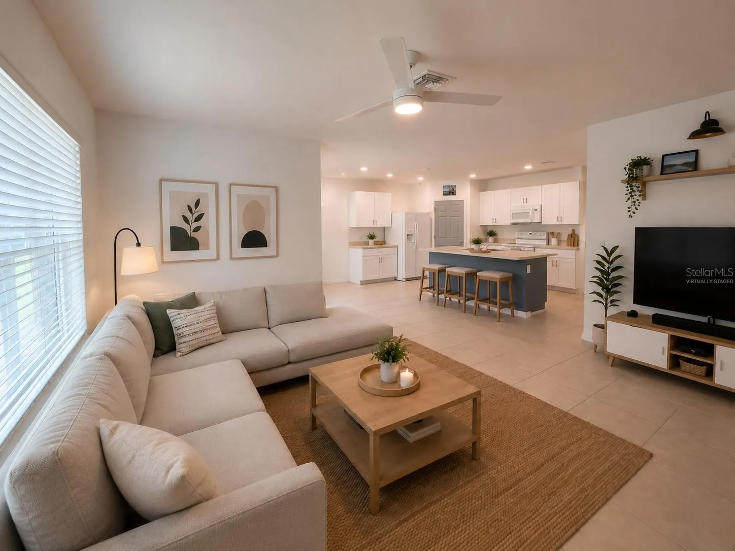 Virtually Staged Living Room