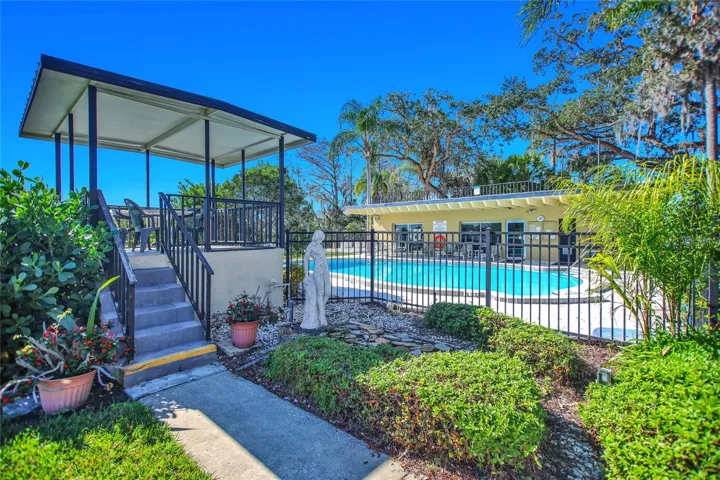 Pool area with ample lounging space