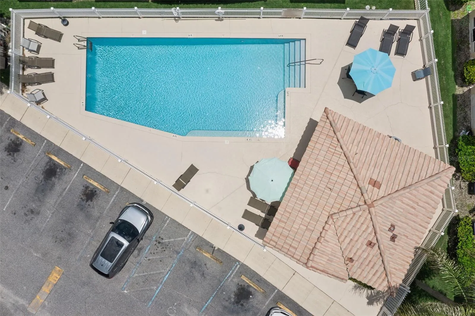 Aerial Community Pool & Gym