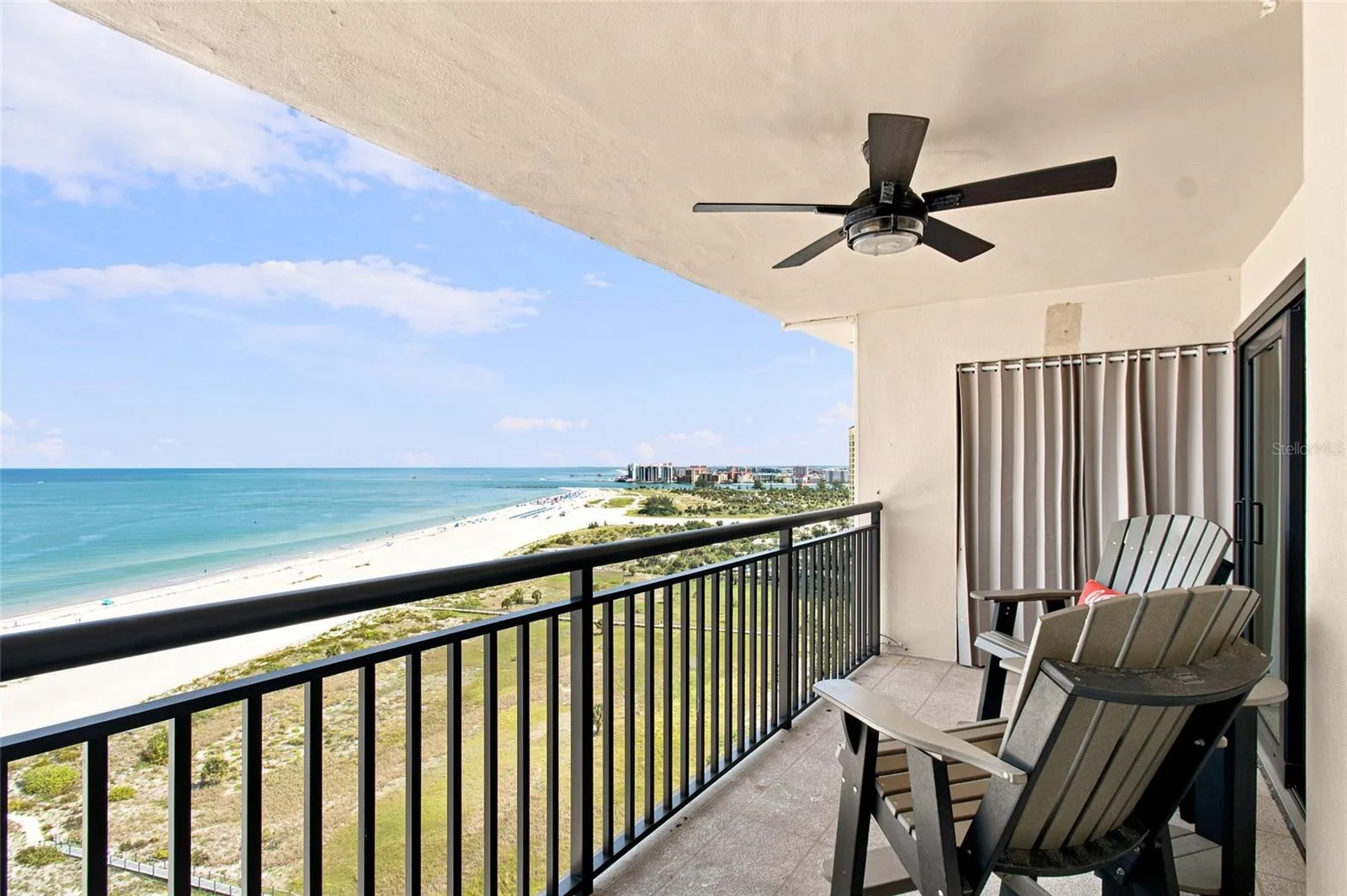 Back Balcony with unobstructed Gulf of America, Sand Key Park and Clearwater Beach.