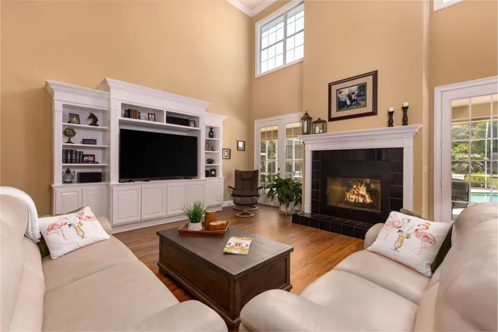 Fire place in family room