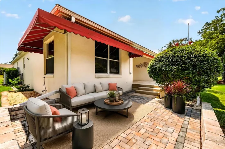 Paver Patio - Virtually Staged