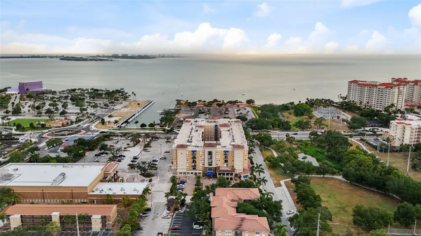 Directly across from The Bay which conserves, preserves, restores and transforms 53 acres of precious city-owned land along Sarasota Bay from what was mostly parking lot into a blue and green oasis – providing a sustainable bayfront gathering place for the community to experience and enjoy a wide range of park uses, free programs and events.