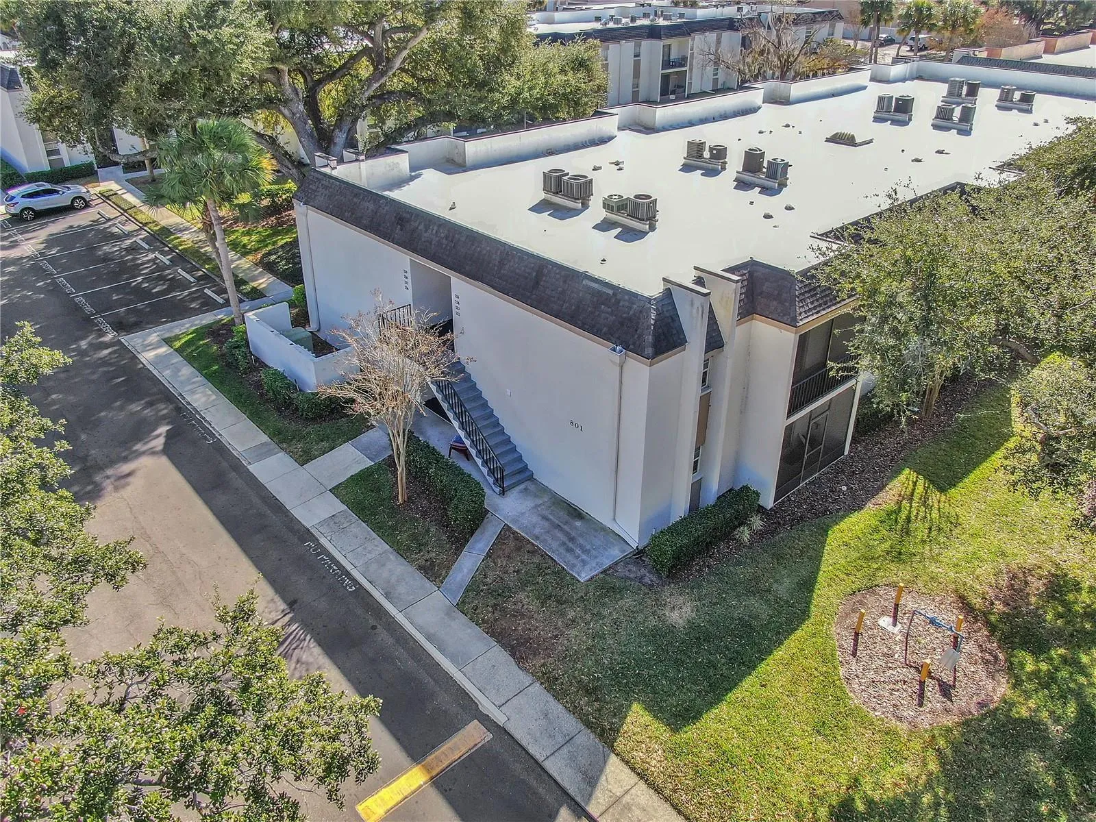 Aerial view of building
