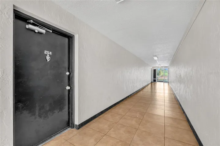 Hallway outside of unit