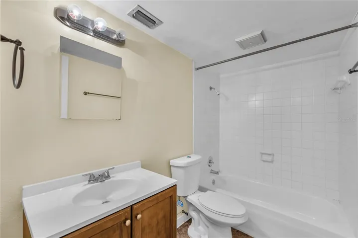 Bath 2 has a tub with shower