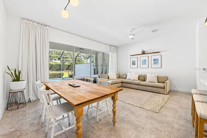 Light filled open concept living.