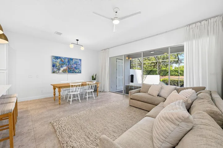 Light filled open concept living.