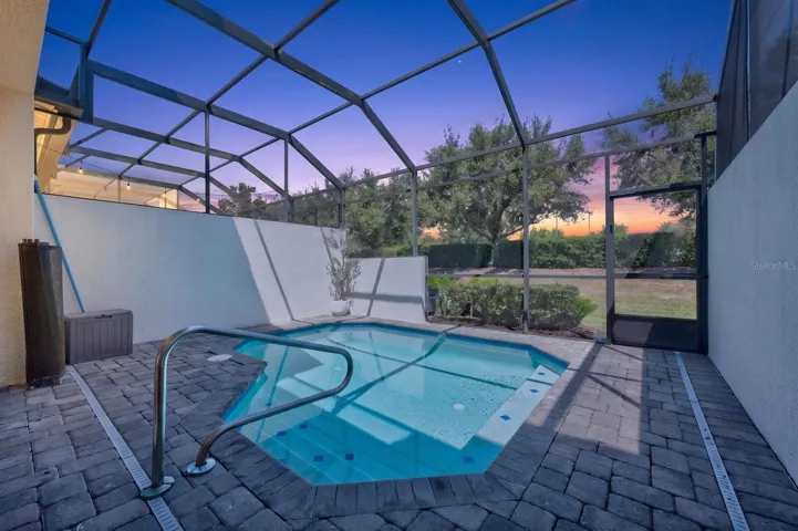 Private screened pool.