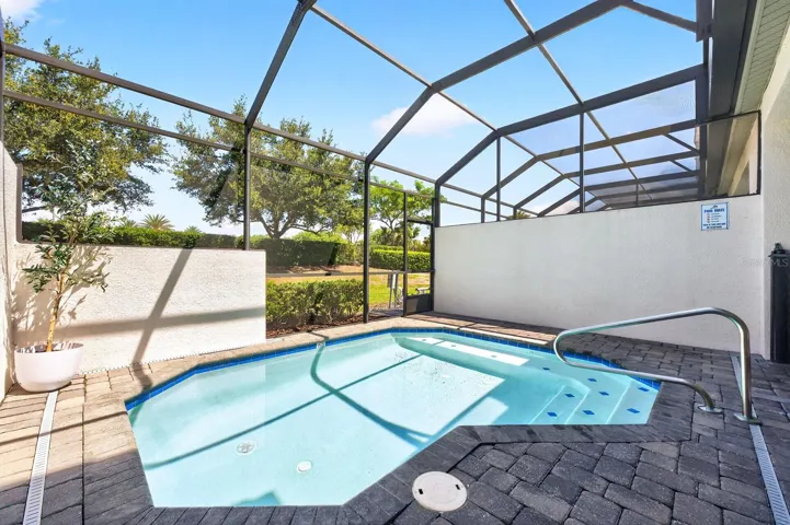 Private screened pool.