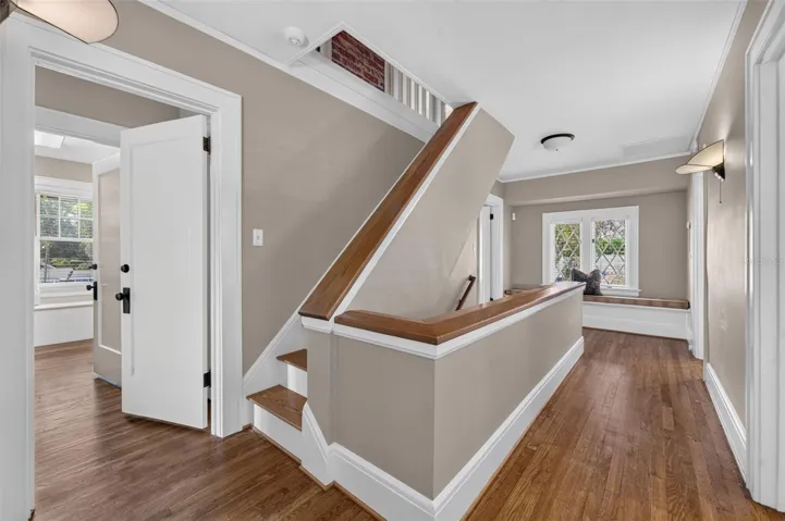Third floor landing for bedrooms plus staircase to fourth floor