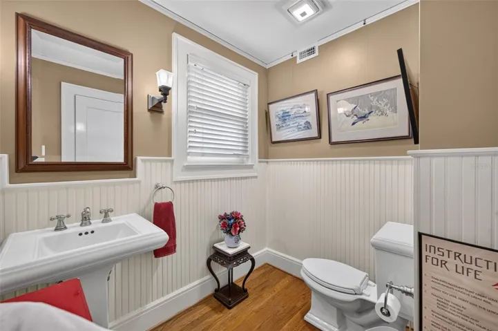 Half bath on main living level