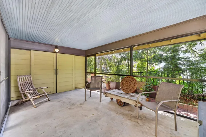 Carport used as screened porch