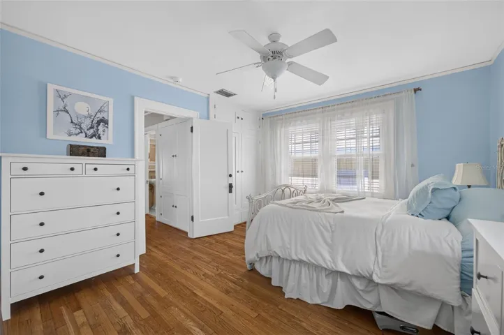 Bedroom three with authentic built-in wardrobe