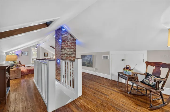 Fourth floor finished attic bedroom suite/could be studio or office