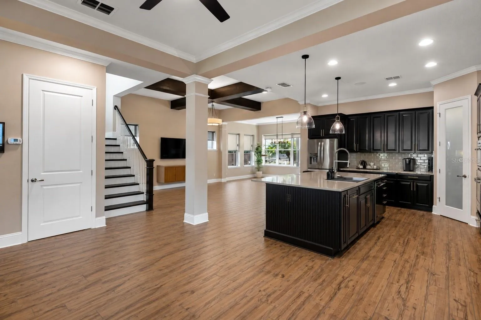 AI-edited to remove furniture to show the space