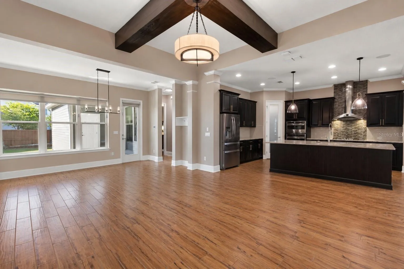 AI-edited to remove furniture to show the space