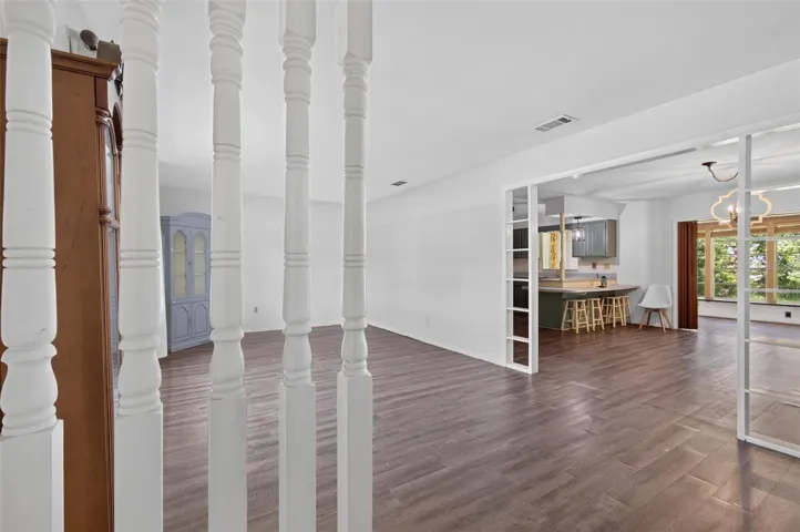 Entryway into living room