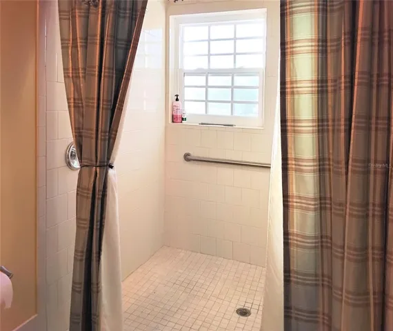 Wheel chair accessible shower in main bath