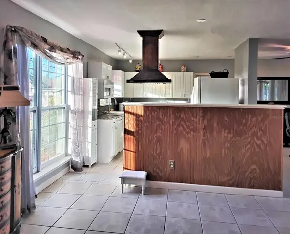 Kitchen and living area from hallway