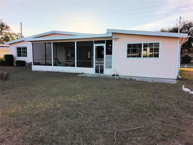 Lanai and laundry room from back of house