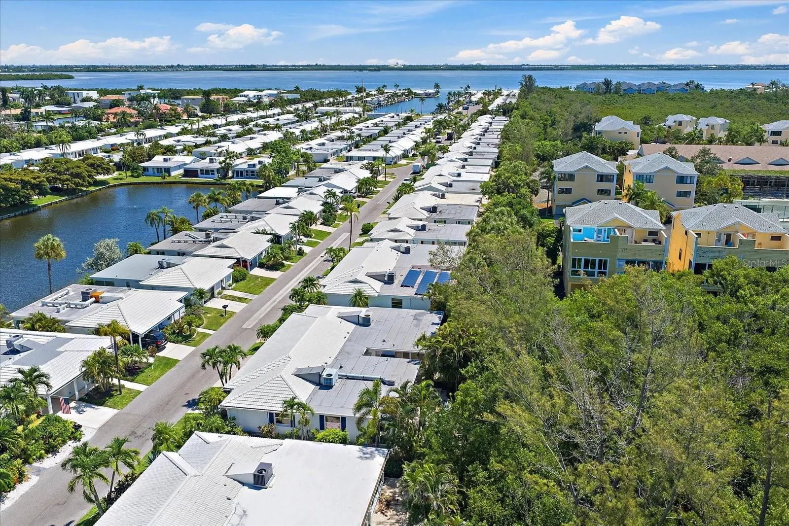 Aerial view of the villa with no neighbors behind you