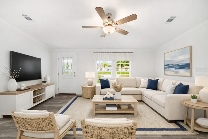 Virtually Staged. Front living room