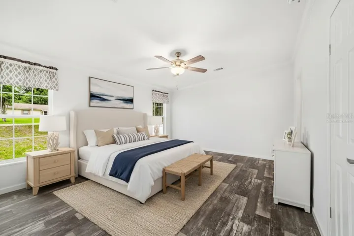 Virtually Staged. Master bedroom.