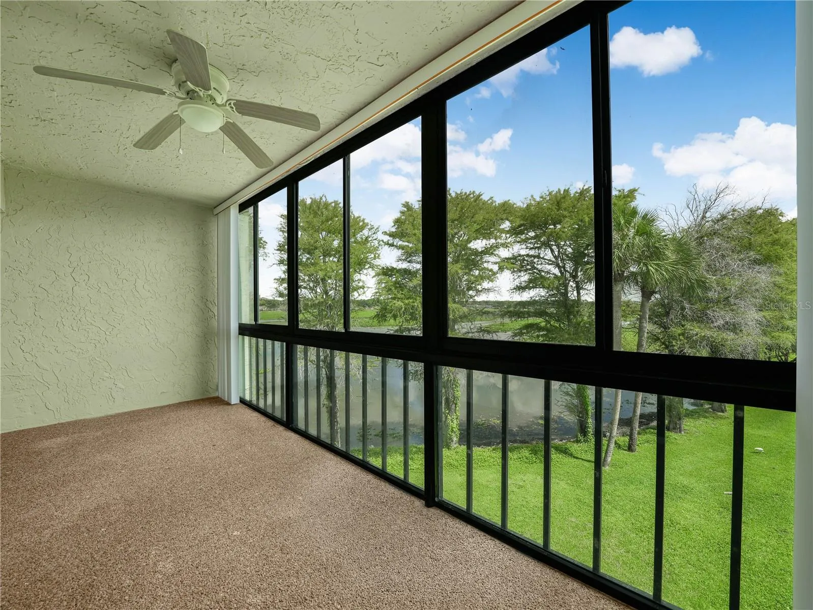 Balcony with access from Primary bedroom and living room