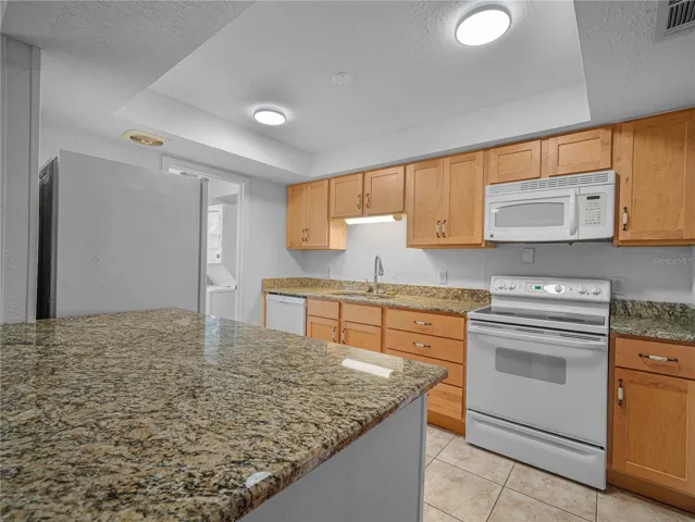 Gleaming granite countertops