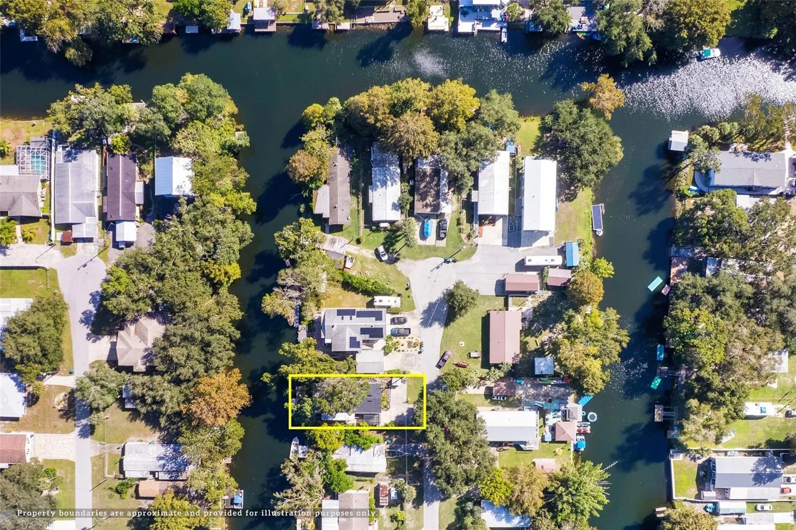Aerial neighborhood view