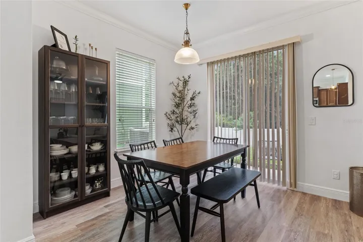 Spacious dining area