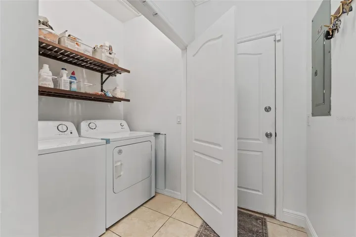 Downstairs laundry closet