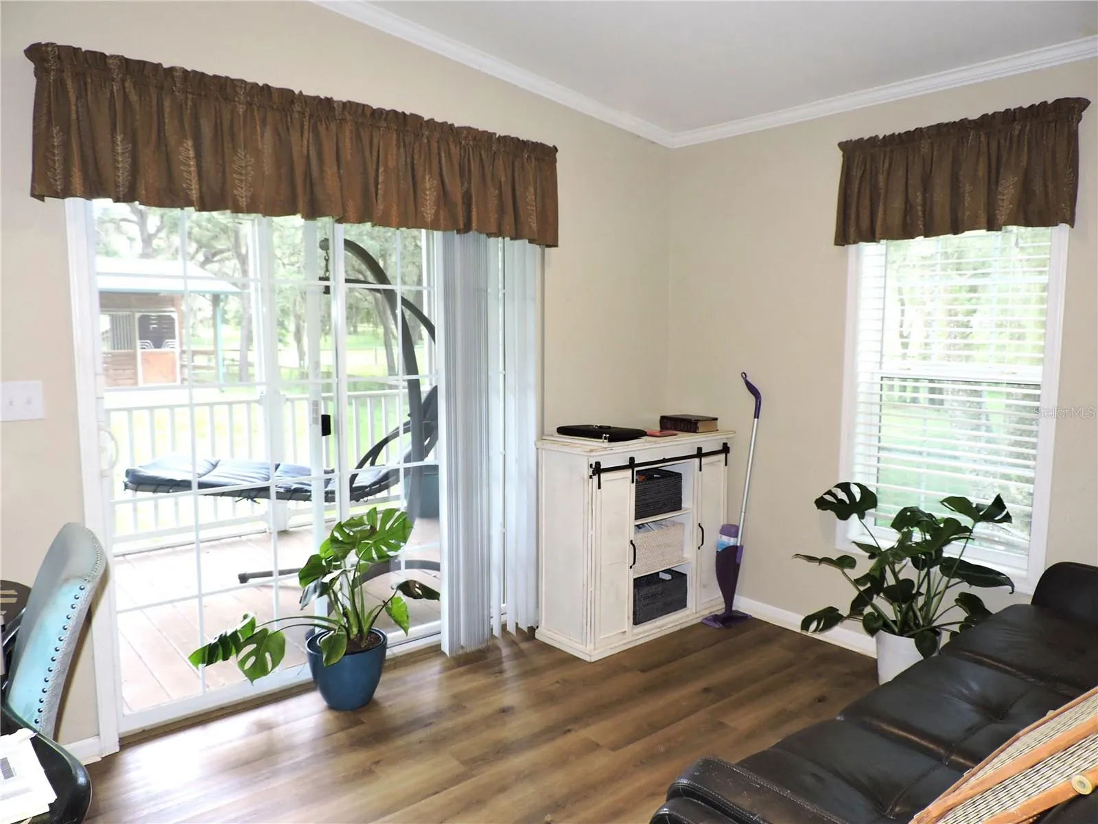 Office & sliders to porch