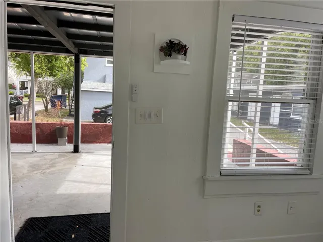 Living room window at front entrance