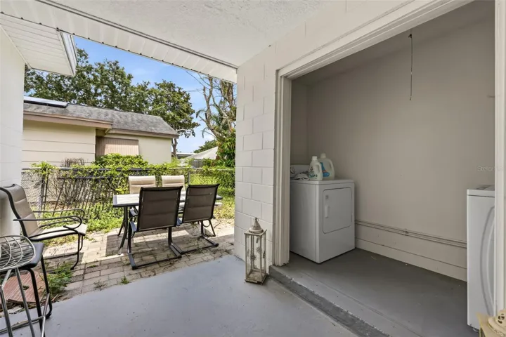 Side Porch/ Laundry Area