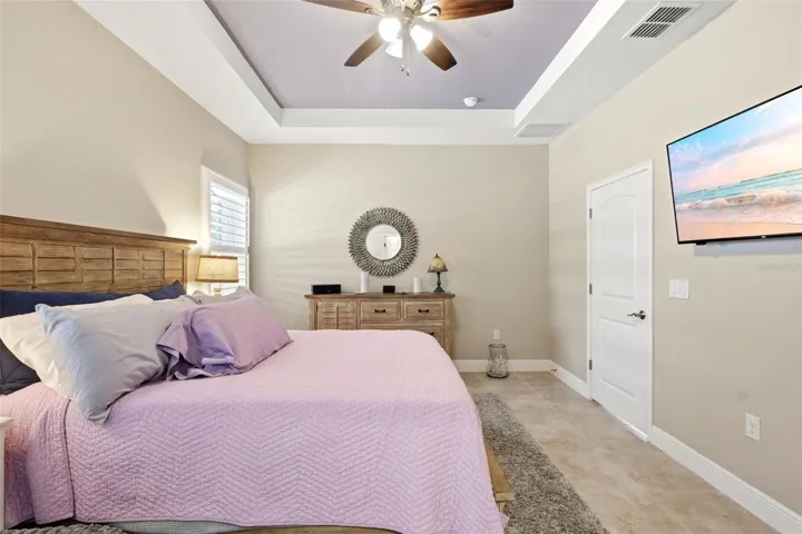 Tray ceiling in Primary Bedroom