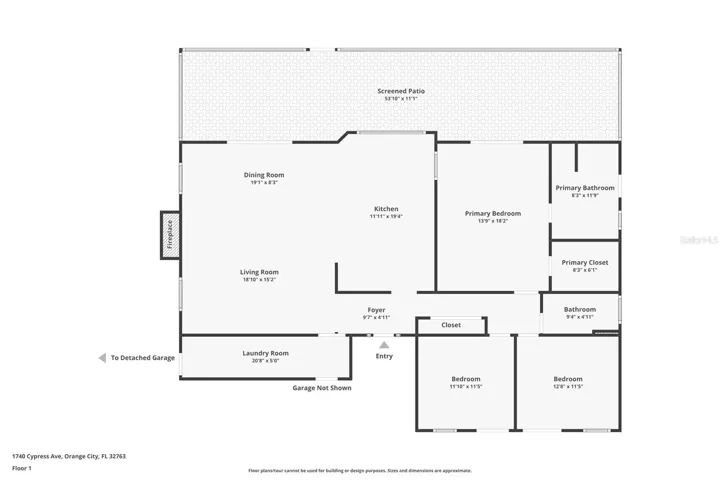 Spacious open floor plan with view of living areas from kitchen