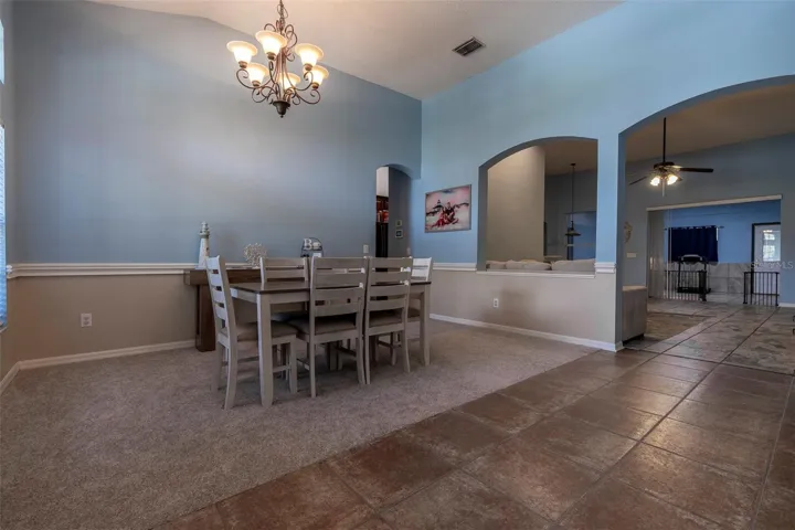 Dining Room, Vaulted Ceilings