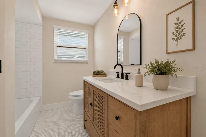 Hallway Bathroom Staged