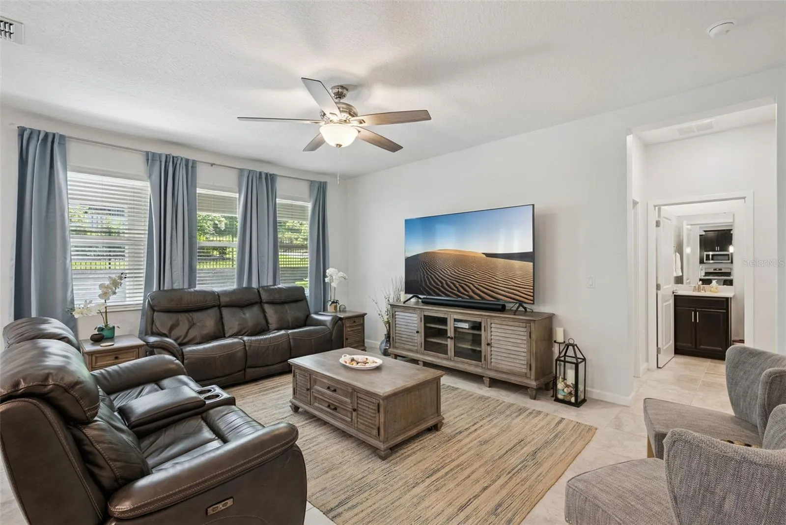 Bright open-concept living room