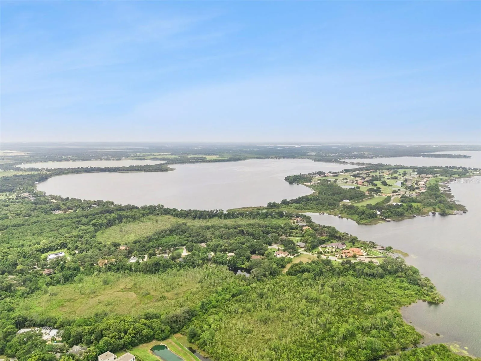Aerial view of Lake Dora and Lake Beauclair