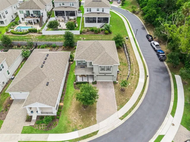 Modern exterior and paver driveway