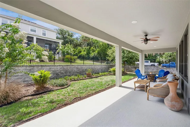 Rear elevation with covered outdoor living area