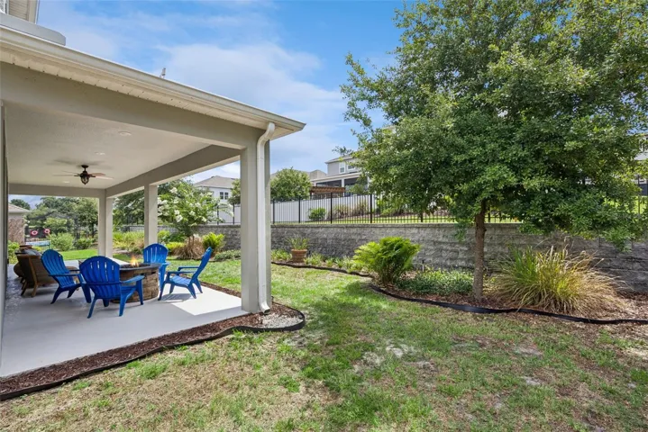Outdoor space with added privacy from varied elevations